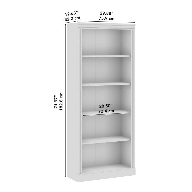 Kiraz Rengi MDF 5 Raflı Klasik Tasarım Kitaplık - 183 cm - 314018
