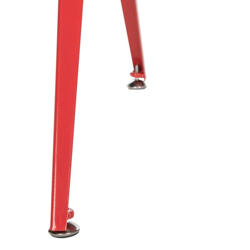 Kırmızı MDF Metal Çapraz Ayaklı Lake Boyalı Ofis Masası - 120x60 cm - 326961