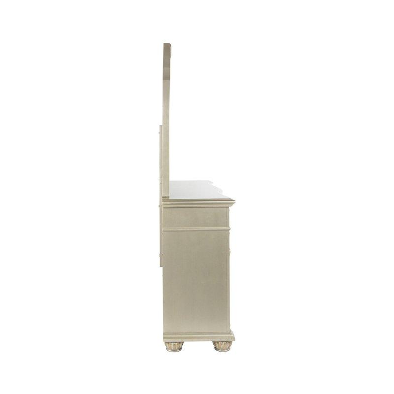Kırmızı ve Gümüş Çam Ağacı 11 Çekmeceli Montajsız Şifonyer - 171 cm - 308616