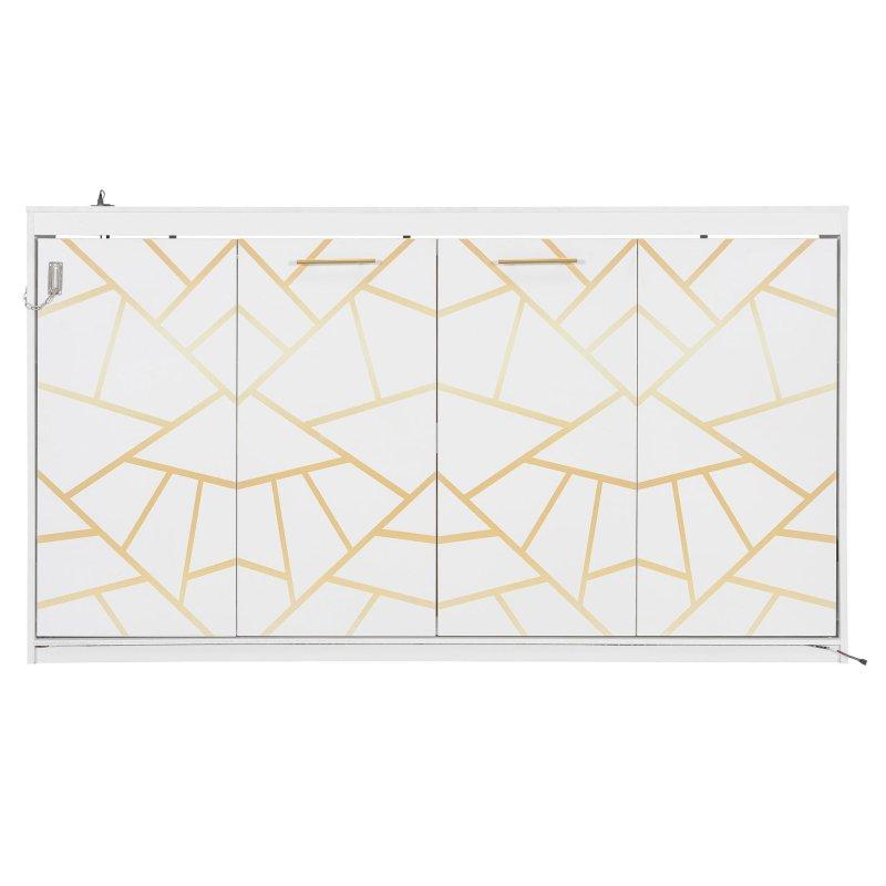 Kontrplak ve MDF LED Aydınlatmalı USB Çıkışlı Yan Açılır Duvar Yatağı - 261038