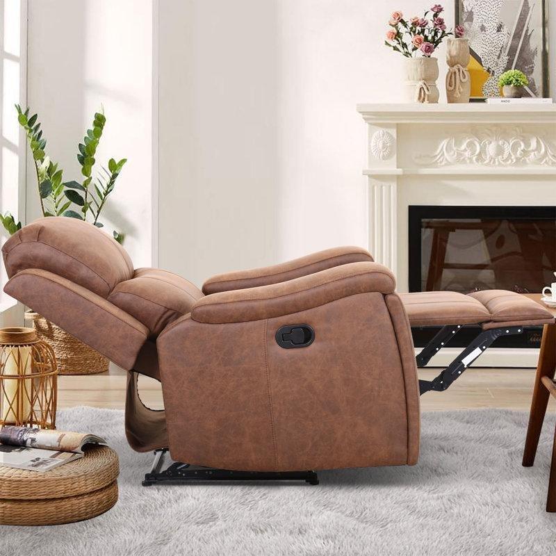 Konyak Suni Deri Gizli Bardaklıklı Manuel Mekanizmalı Baba Koltuğu 2li Set - 94 cm - 323770