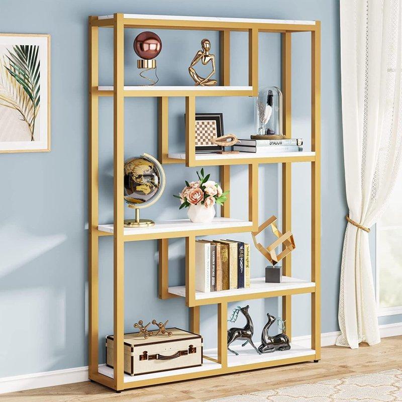 Koyu Ceviz ve Siyah Metal 6 Raflı Endüstriyel Kitaplık - 101x30x177 cm - 320635