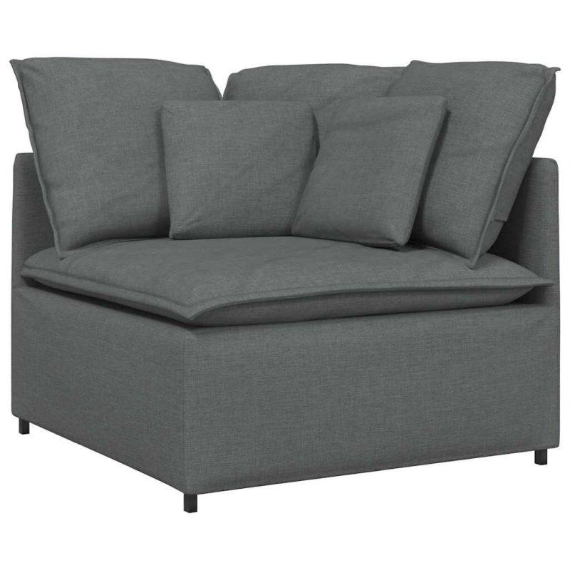 Koyu Gri Polyester Kumaş Modüler El Yapımı Bohem Koltuk - 200x101x65 cm - 286435