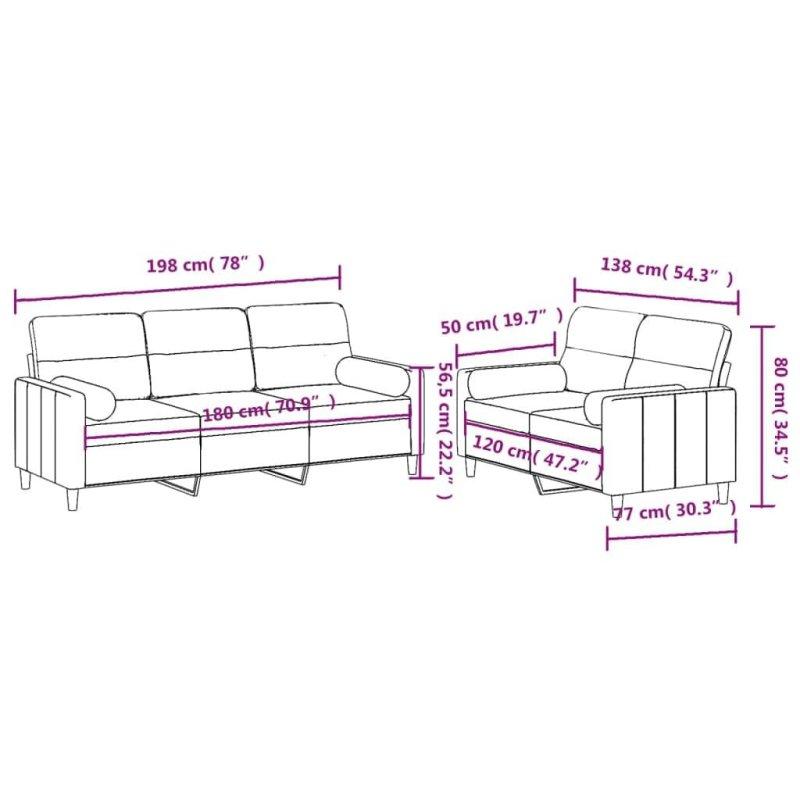 Koyu Gri ve Siyah Kumaş Yastıklı Bohem Koltuk Takımı - 285517