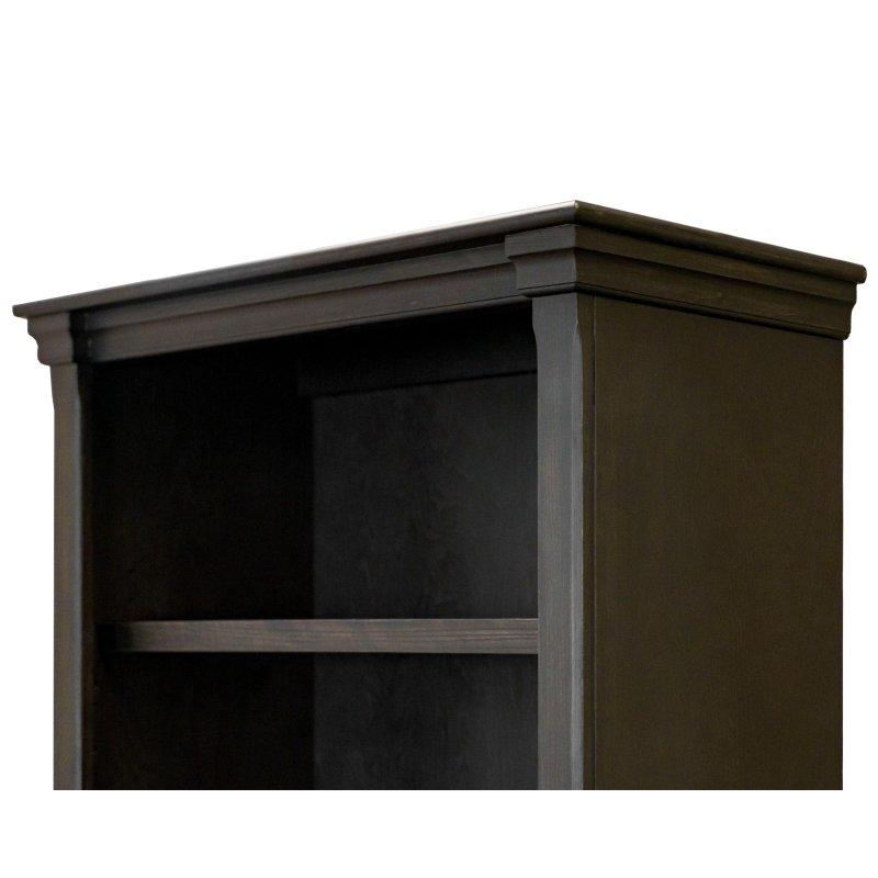 Koyu Kahverengi MDF Kapaklı Rustik Kitaplık - 92x199x35 cm - 314282