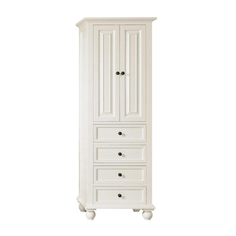 Krem Ahşap 4 Çekmeceli Yavaş Kapanır Çok Amaçlı Banyo Dolabı - 61x173 cm - 333773