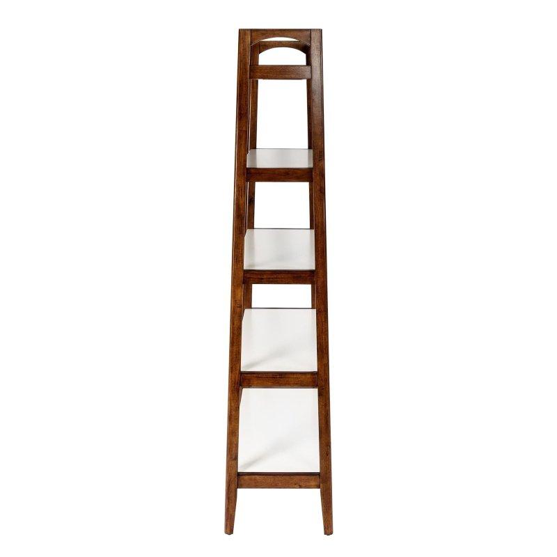 Krem Masif Ahşap 5 Raflı Sırtı Açık Kitaplık - 79x41x186 cm - 315576