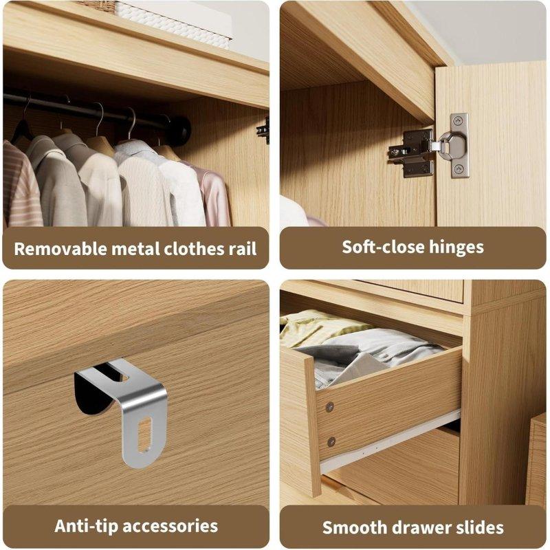 Krem MDF Hasır Kapaklı 3 Çekmeceli Şifonyer - 308682
