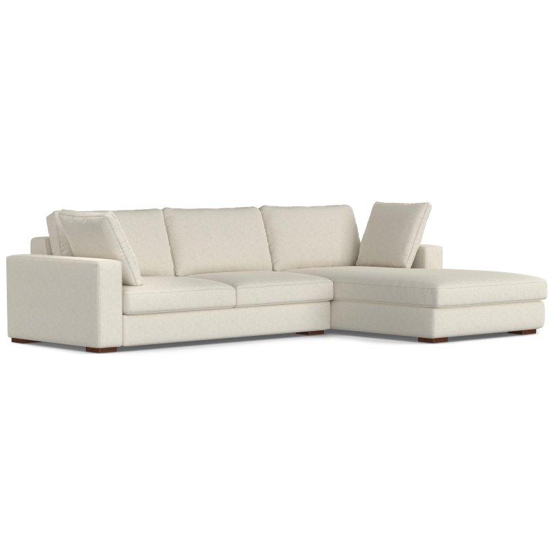 Krem Performans Kumaş Sağ Köşe Ahşap Bohem Koltuk - 310 cm - 284091