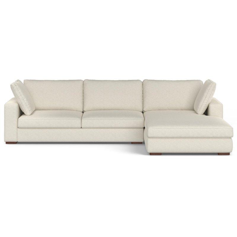 Krem Performans Kumaş Sağ Köşe Ahşap Bohem Koltuk - 310 cm - 284091