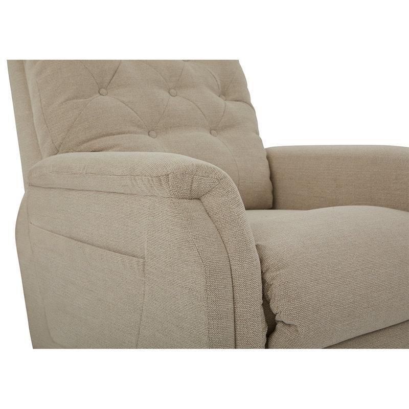 Krem Polyester Kapitoneli Çift Motorlu Kaldırma Destekli Baba Koltuğu - 322304