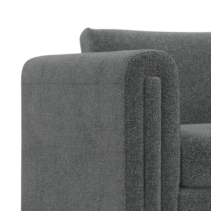 Krem Polyester Kumaş Masif Ahşap Ayaklı Çıkarılabilir Minderli Bohem Koltuk - 155 cm - 287671