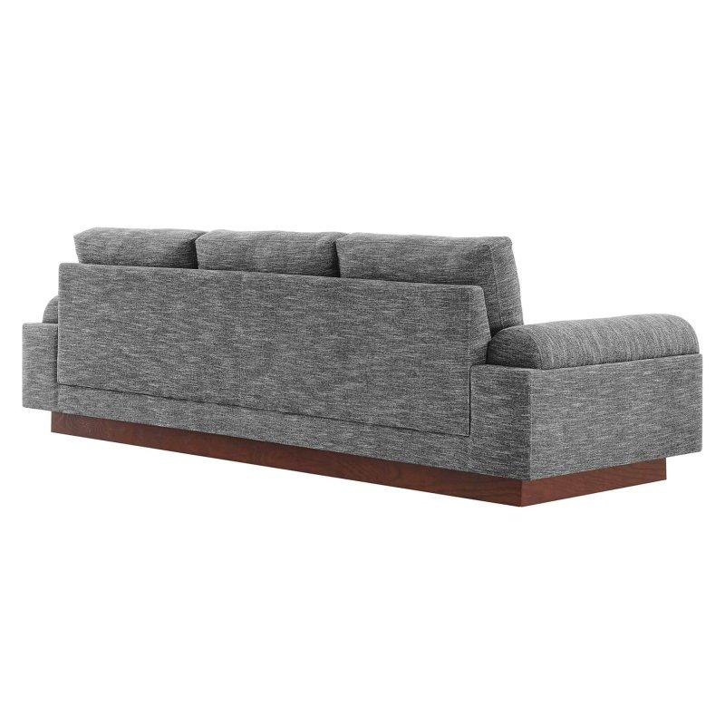 Krem Rengi Kumaş Döşemeli Kapitoneli 3 Kişilik Modern Bohem Koltuk - 277679