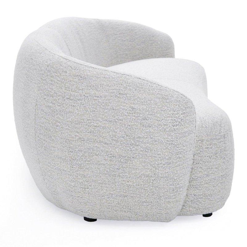 Krem Rengi Kumaş Yuvarlak Kollu Modern Tasarım Bohem Koltuk - 229x101x74 cm - 279455