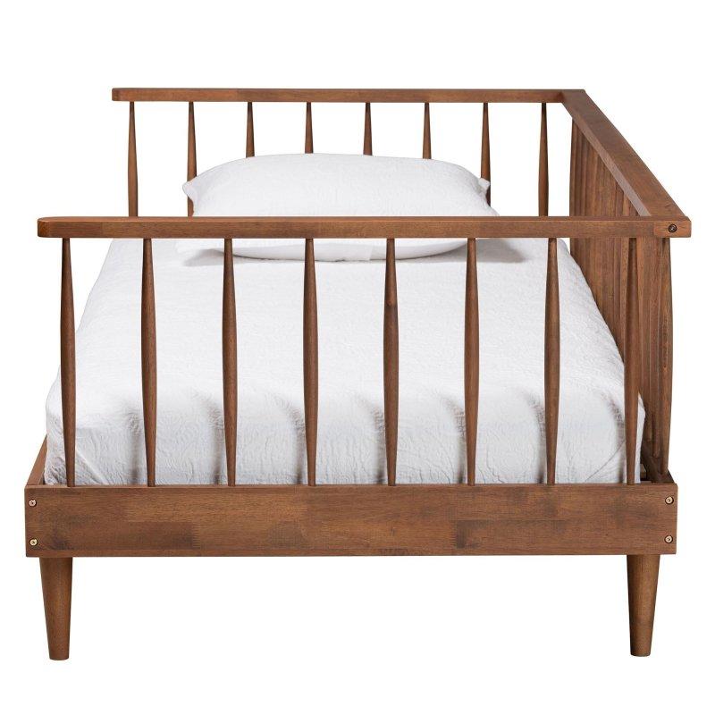 Kül Ceviz Ahşap İğ Tasarımlı Daybed Karyola - 198x104 cm - 330455