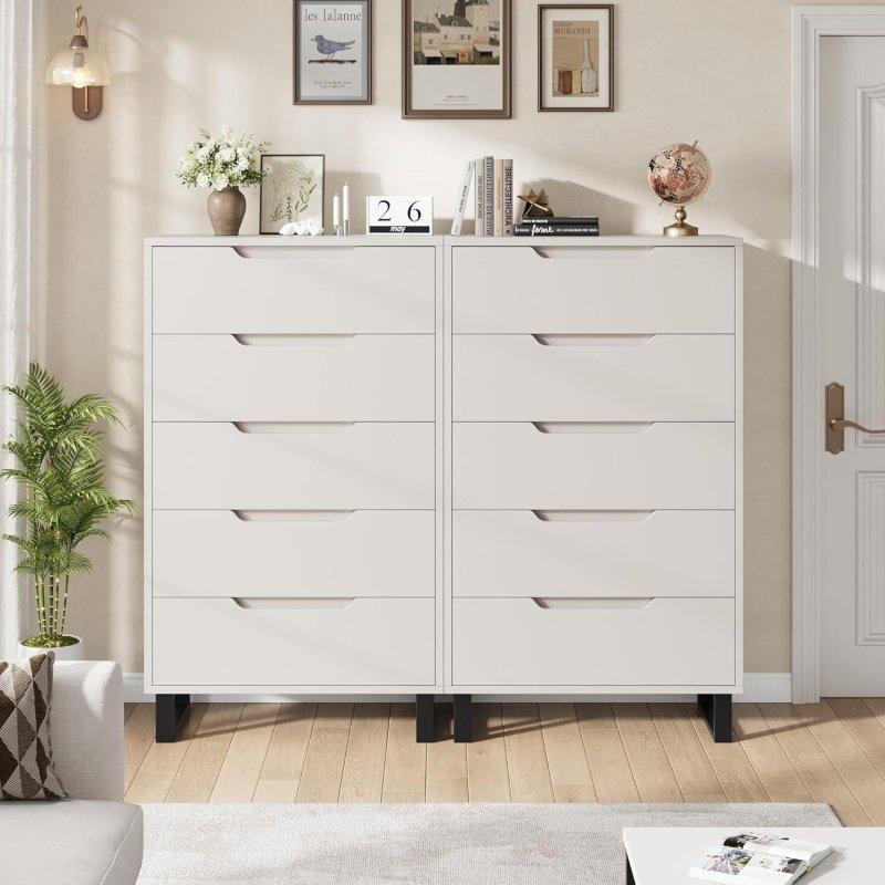 Kül Grisi MDF 5 Çekmeceli Dikey Şifonyer - 90x41x128 cm - 296637
