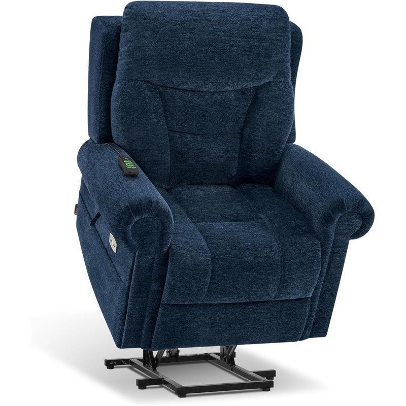 Kumaş Çift Motorlu Masajlı Isıtmalı Asansörlü Baba Koltuğu - 85x94 cm - 324203
