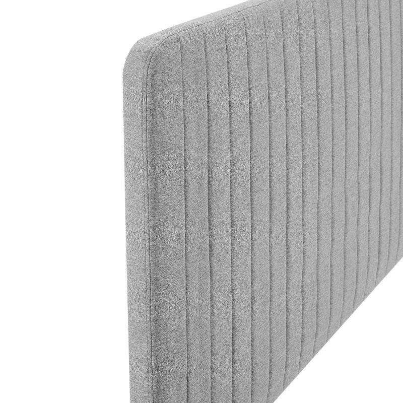 Kumaş Döşemeli Dikey Kanallı MDF Yatak Başlığı - 204 cm - 335159