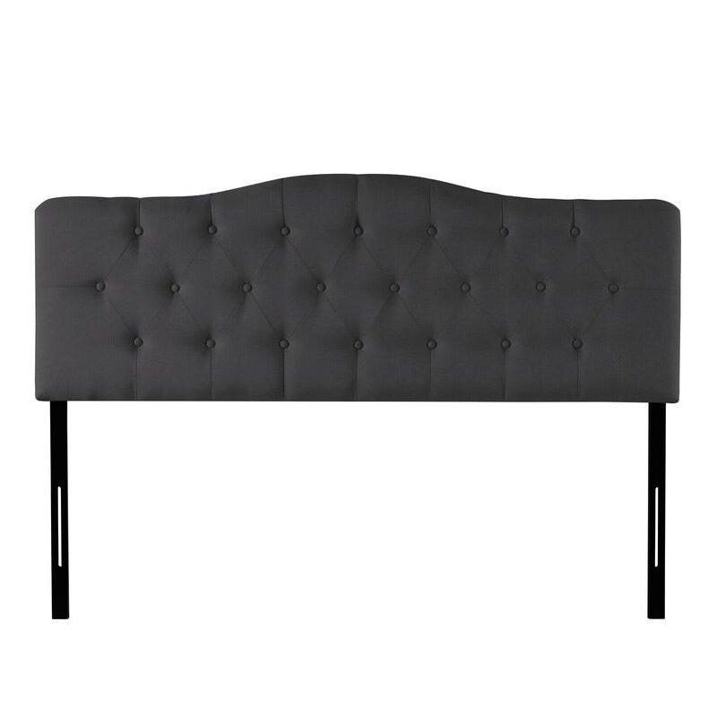 Kumaş Döşemeli Düğme Kapitoneli Yüksekliği Ayarlanabilir Yatak Başlığı - 159 cm - 334808