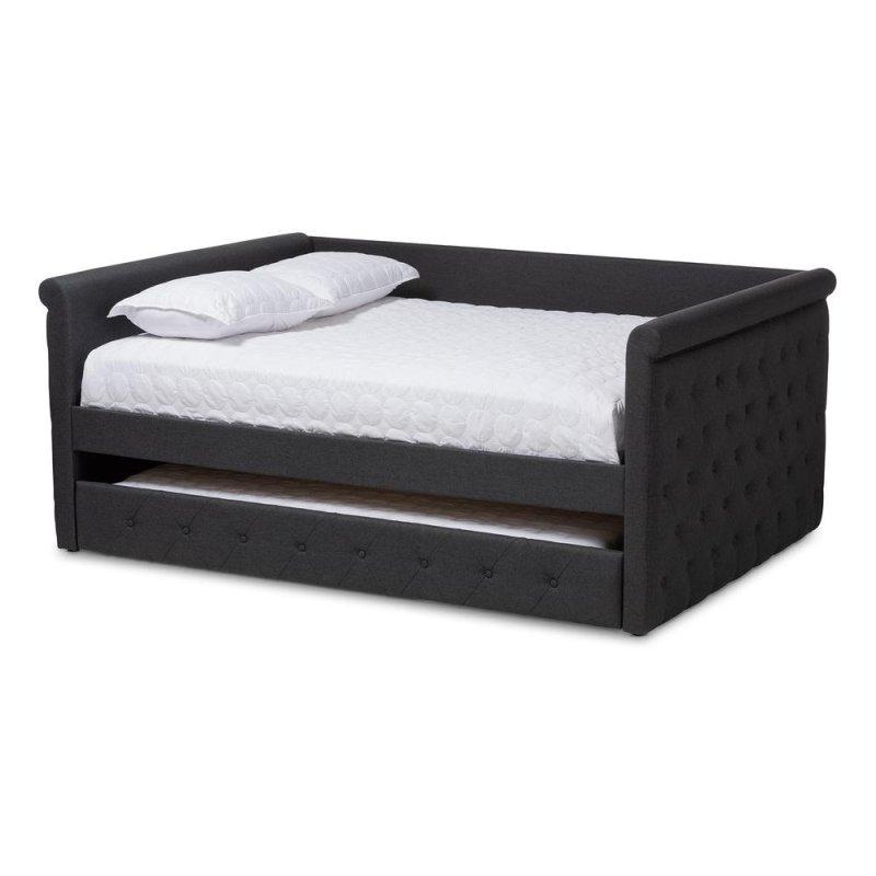 Kumaş Döşemeli Kapitoneli Yavru Yataklı Daybed Karyola - 330513
