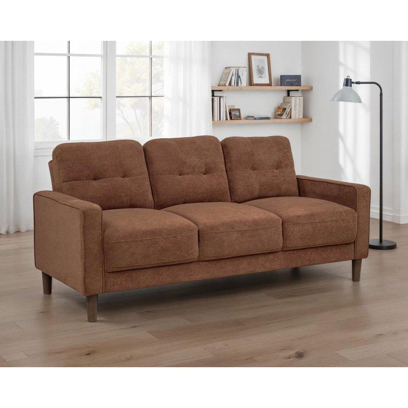 Kumaş Kapitoneli Düz Kollu Üç Kişilik Bohem Koltuk - 197 cm - 285605