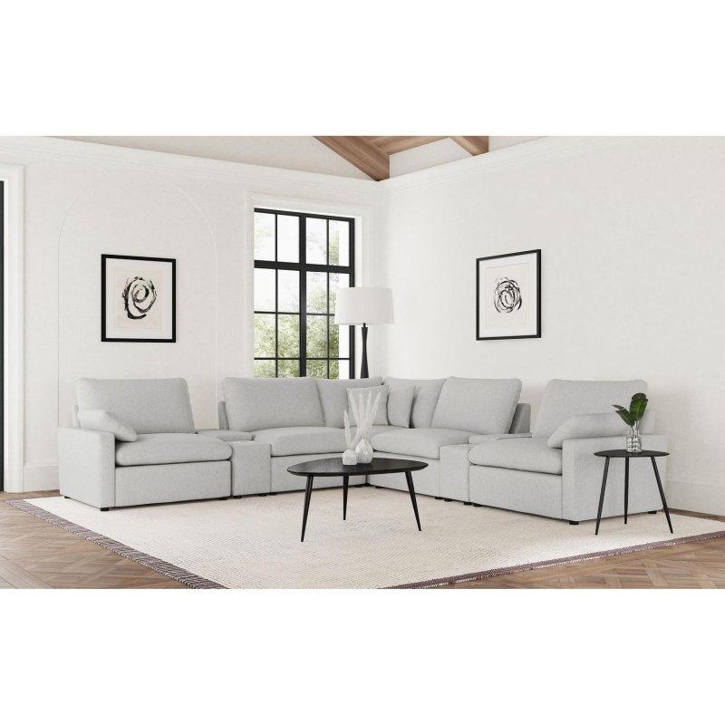 Kumaş Modüler Elektrikli Mekanizmalı Köşe Koltuk - 341x341 cm - 256597