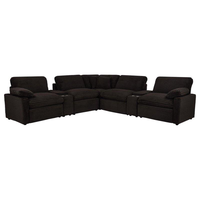 Kumaş Modüler Elektrikli Mekanizmalı Köşe Koltuk - 341x341 cm - 256597