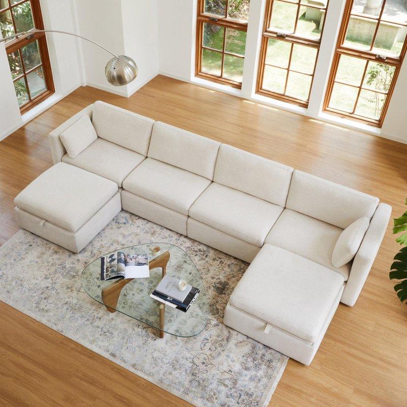 Kumaş Modüler Geniş Oturumlu Köşe Koltuk - 259969