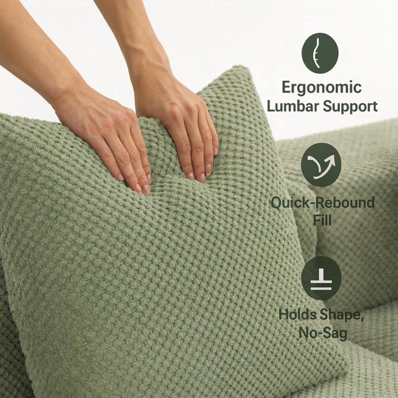 Kumaş Modüler Köpük Dolgulu 6 Yastıklı Köşe Koltuk - 282x189 cm - 256006