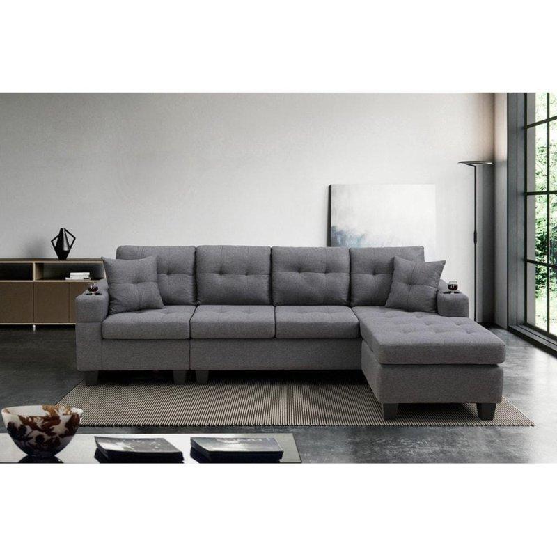Kumaş Sandıklı ve Yönü Değiştirilebilir L Köşe Koltuk - 259419