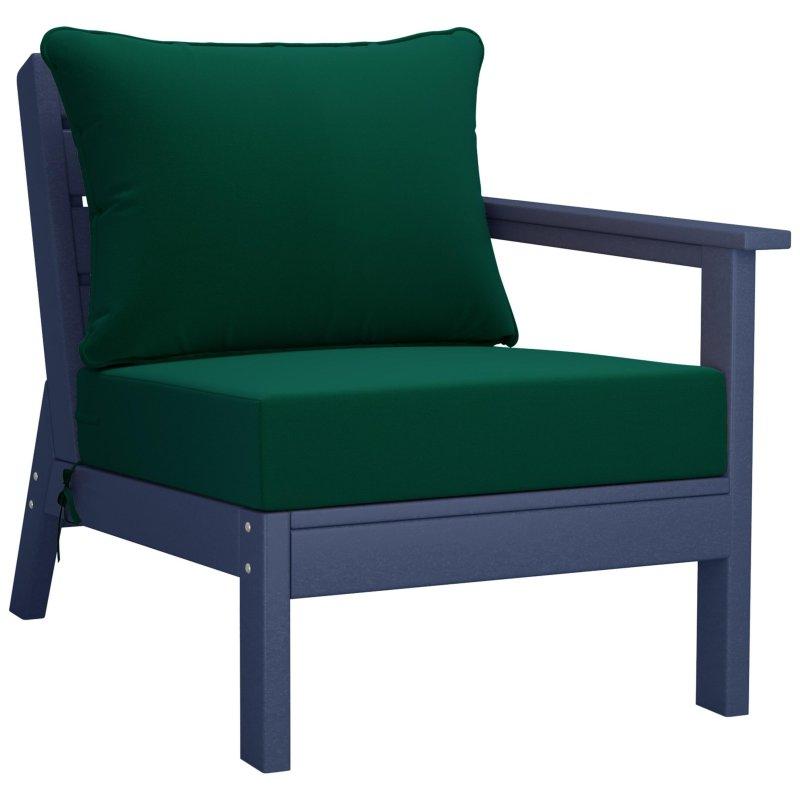 Lacivert Minderli HDPE Modüler Derin Oturumlu Bahçe Takımı - 183 cm - 270794