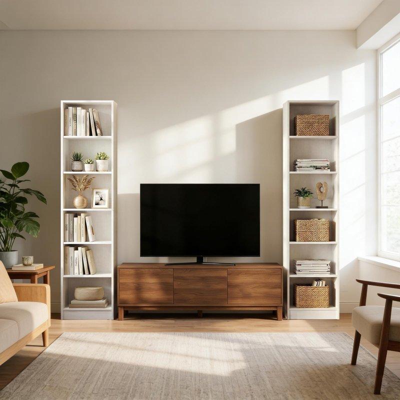 Laminat Ayarlanabilir 6 Raflı Yüksek Kitaplık - 204 cm - 312343