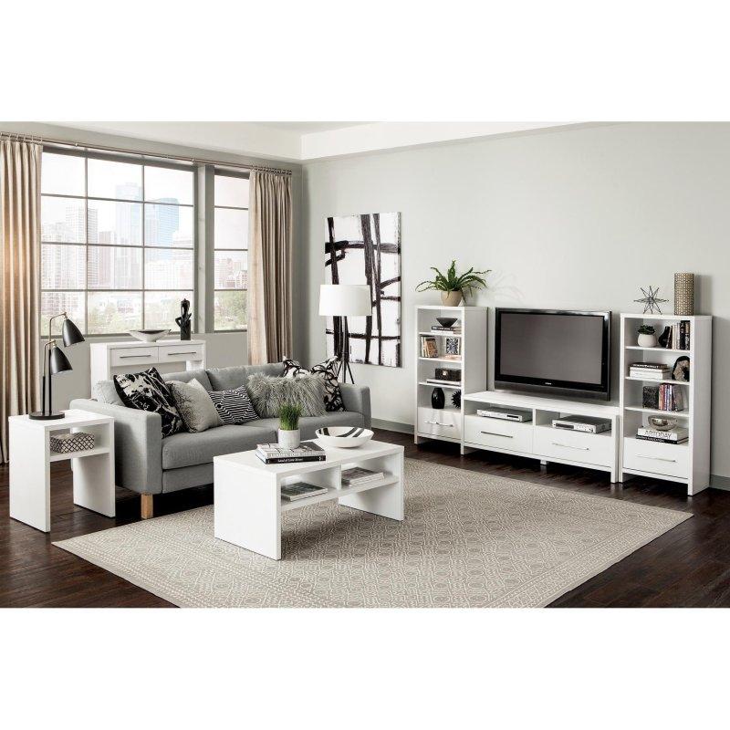 Laminat Çekmeceli ve Ayarlanabilir Raflı Kitaplık - 127x55x35 cm - 315342