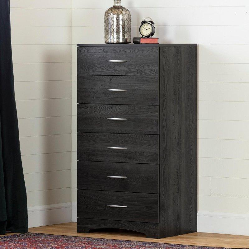 Laminat Metal Kulplu 6 Çekmeceli Dikey Şifonyer - 127x67x41 cm - 305868