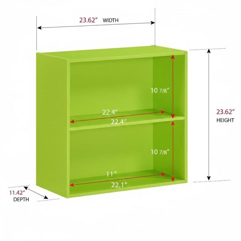 Lamine Ahşap İki Raflı Modern Kitaplık - 61x31x61 cm - 315360