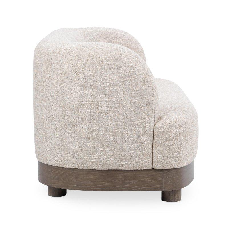Latte Bej Polyester Kumaş Meşe Kavisli 3 Kişilik Bohem Koltuk - 219 cm - 283040