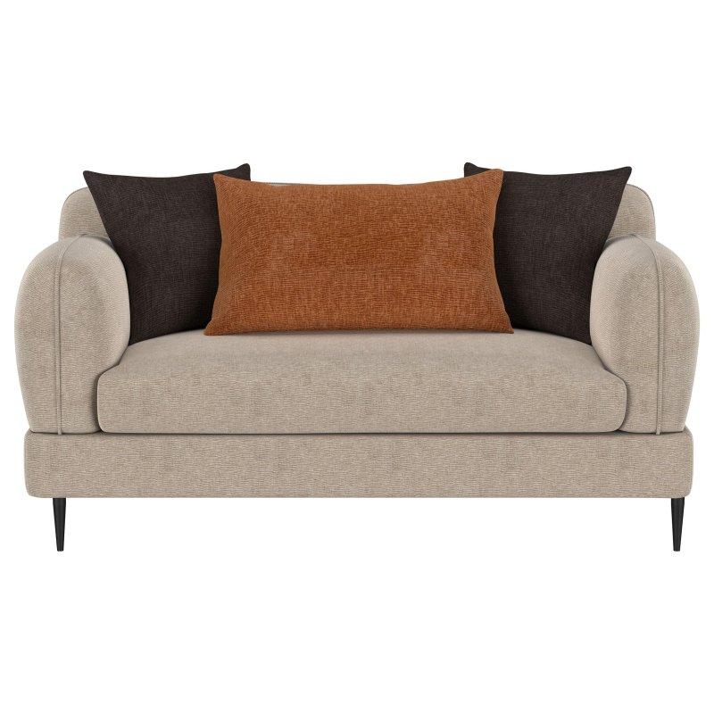 Latte Şönil Kumaş Metal Ayaklı İki Kişilik Bohem Koltuk - 163 cm - 288862