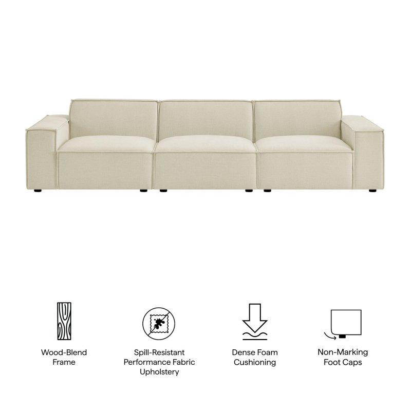 Leke Tutmaz Kumaş Fransız Biyeli Modüler Köşe Koltuk - 301x104 cm - 258727