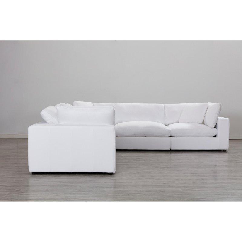 Leke Tutmaz Kumaş Modüler Kuş Tüyü Dolgulu 5 Parça Köşe Koltuk - 341x341 cm - 256649