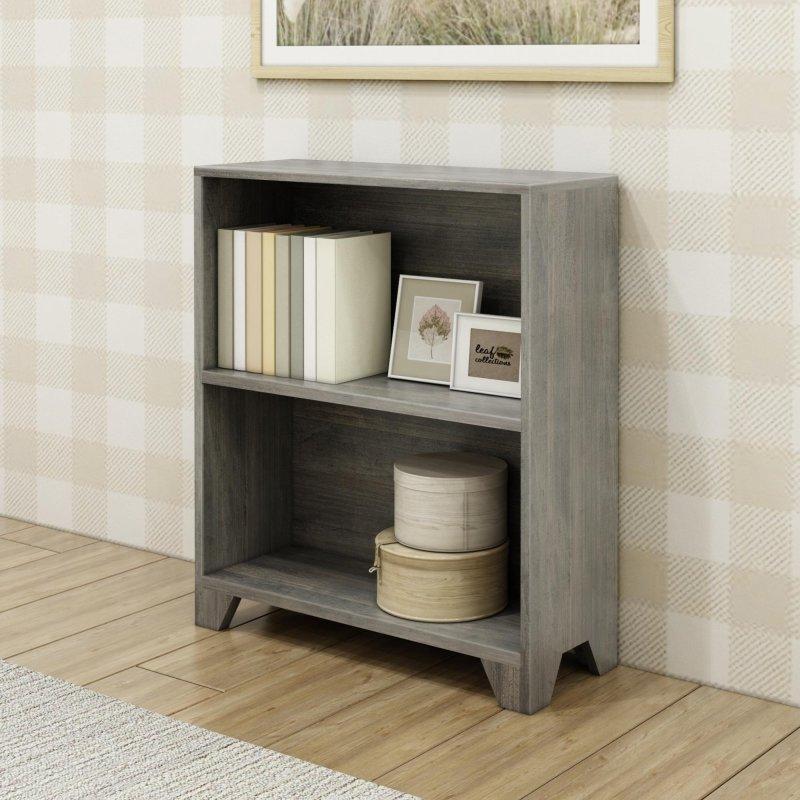 Masif Ahşap 2 Raflı Kır Evi Kitaplık - 73x28x84 cm - 320421