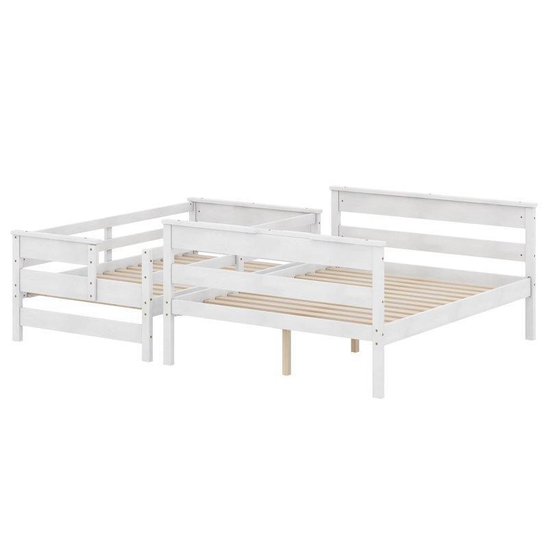 Masif Ahşap Ayrılabilen Merdivenli Ranza - 166x214 cm - 246774