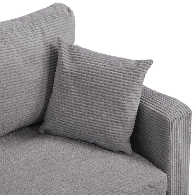 Masif Ahşap İskeletli Yastıklı Sırtlı 2 Kişilik Bohem Koltuk - 148 cm - 284980