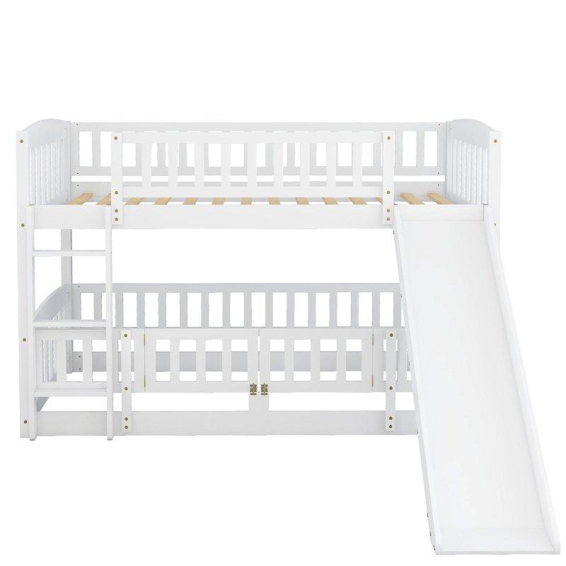 Masif Ahşap Kaydıraklı ve Çitli Ranza - 202x106 cm - 250716