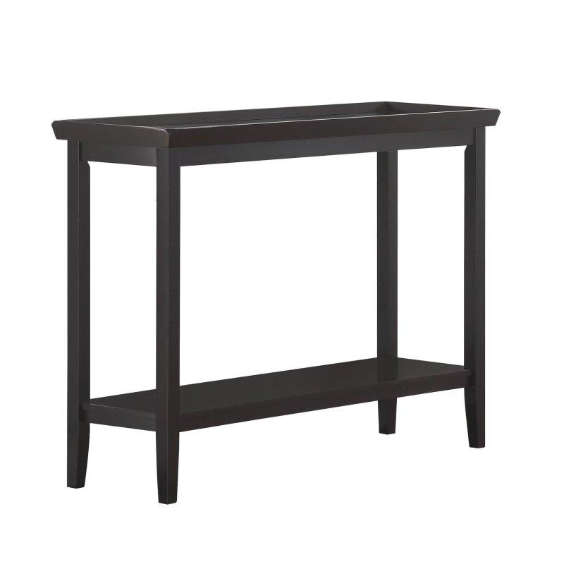 Masif Ahşap Konik Ayaklı Raflı MDF Dresuar - 122x39x87 cm - 331234