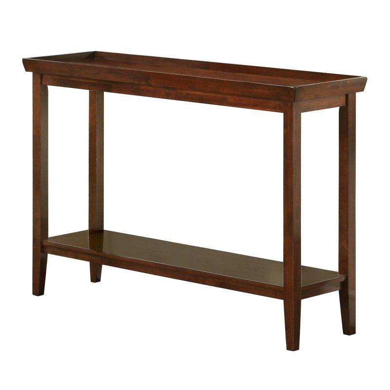 Masif Ahşap Konik Ayaklı Raflı MDF Dresuar - 122x39x87 cm - 331234