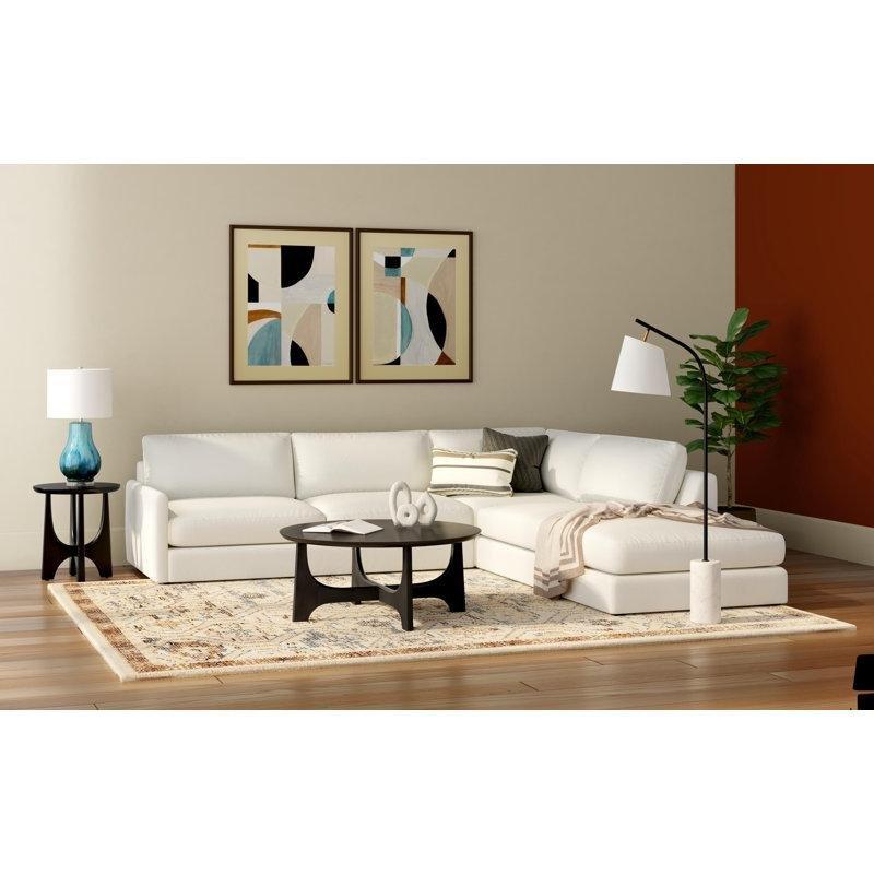 Masif Ahşap Konik Ayaklı Yuvarlak Orta Sehpa - 102x102 cm - 245849