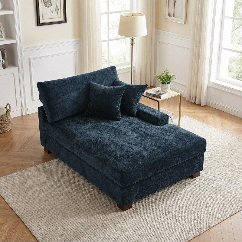 Masif Ahşap Şönil Kumaş Modüler Yastıklı Köşe Koltuk - 256953