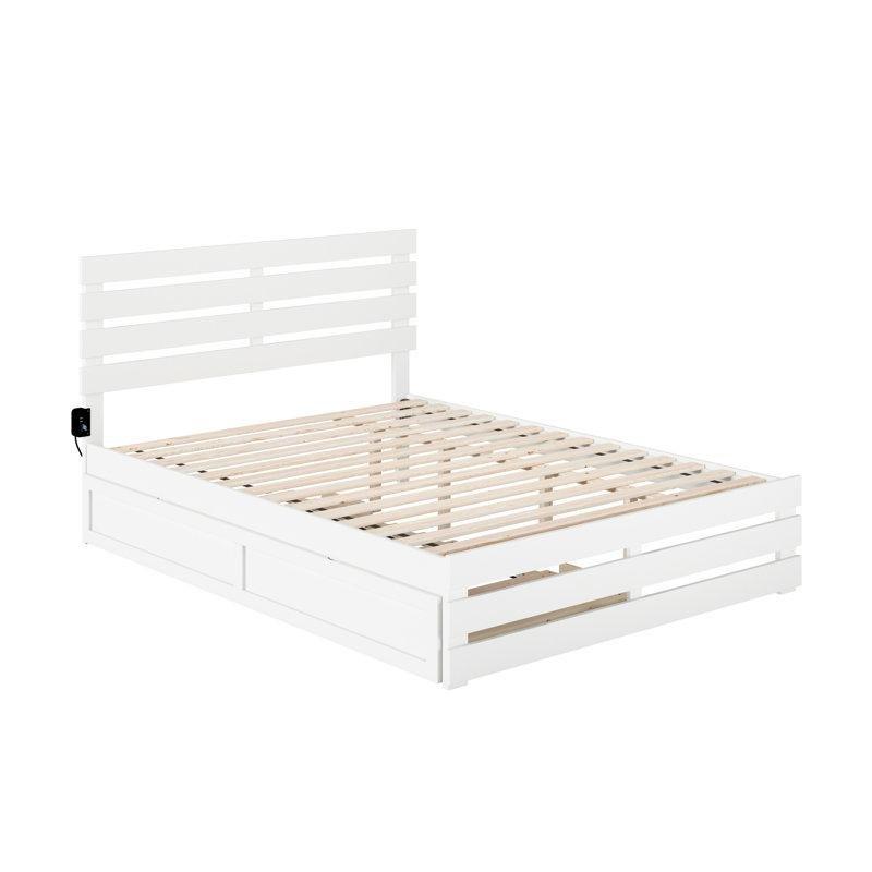 Masif Ahşap USB Şarjlı Kır Evi Tasarımı Yavru Yataklı Karyola - 158x210 cm - 329445