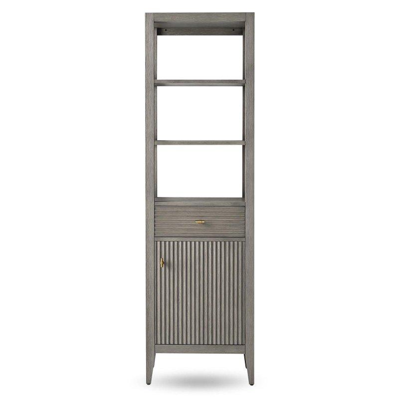 Masif Ahşap ve MDF Yavaş Kapanır Kapaklı ve Çekmeceli Çok Amaçlı Banyo Dolabı - 54x44x183 cm - 334219