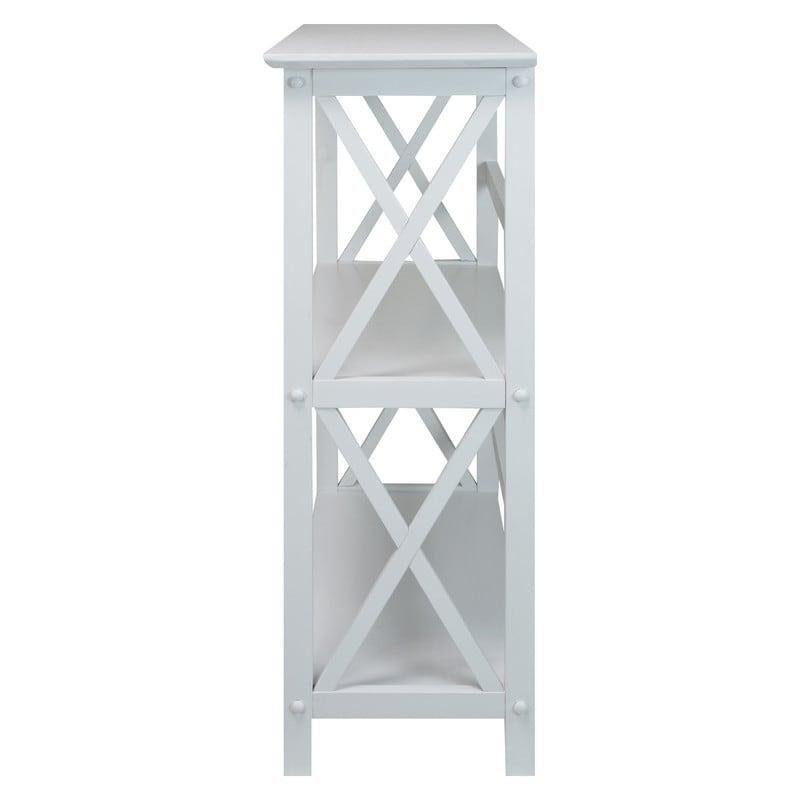 Masif Ahşap X Tasarımlı 3 Raflı Kitaplık - 75x31x86 cm - 320359